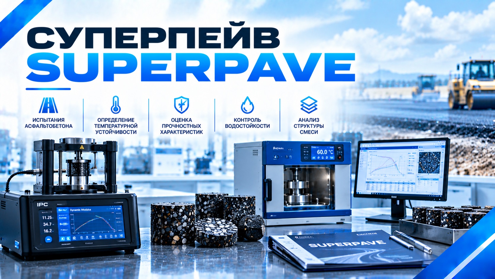 Суперпейв, Superpave, технология, испытание, лабораторное оборудование, измерительное оборудование